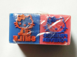 Hello kitty Eraser SANRIO 1985&#39; Gift Cute Goods Rare Red Blue - £18.40 GBP