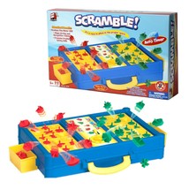SCRAMBLE - Shape Sorting board Game! Race To Match the Shapes In the Right Slots - £31.13 GBP