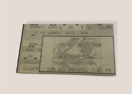 Chicago White Sox VS New York Yankees August 16 1992 Vintage Ticket Stub - $9.38