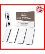 Organize with 50 White Magnetic Dry Erase Labels - 3.2x1.2” Writable &amp; E... - $537.71 MXN