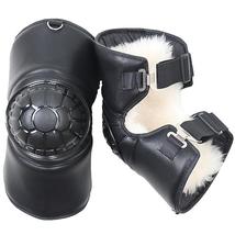 1 Pair Winter Motorcycle Knee Pad Warm Leather Knee Protector Leg Cover - $40.95