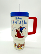 Disney Parks Sorcerer Mickey Mouse Fantasia Travel Cup with Straw Broom - £29.60 GBP