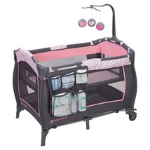 Baby Pack Play Playard Pink Grey Bassinet Infant Portable Crib Diaper Or... - $115.85