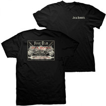 Jack Daniel&#39;s No.7 Fine Old Whiskey Worn Logo Black T-Shirt Black - £33.51 GBP+