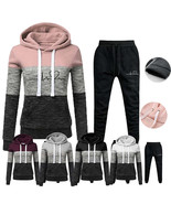 AAW- New Women&#39;s Long Sleeved Pants Set Wool Pullover Sweatshirt Tri Col... - $32.99