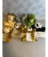 Lakeshore Hand Puppet Lot (7)  Animals Giraffe Elephant Panda Lion Tiger... - $33.66