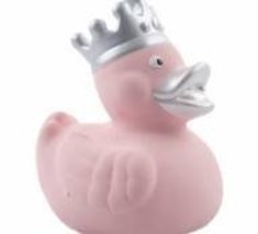 Bam Bam Deluxe Rubber Duck With Crown New Baby Girl Christening Pink - $12.21