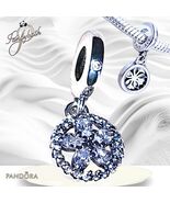 PANDORA Sparkling Snowflake Circle Charm Pendant 799222C01 US SELLER  - $69.00 CAD