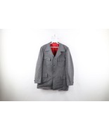 Vintage 50s 60s Palm Beach Mens 42R Wool Safari Bush Military Jacket Gra... - $190.02 CAD