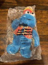 NEW NOS Sealed 13&quot; Sesame Street Trumpet Playing Cookie Monster Plush - £25.91 GBP