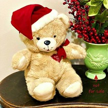 Eckerd 1980s Humphrey Heart Beat Christmas Bear Plush Stuffed 23 Inch VTG WORKS - $36.48