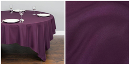 1 pc 85X85 in. Square Polyester Tablecloth - Banquet Wedding - Eggplant - P01 - £34.33 GBP