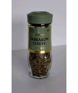 Vintage Schilling Spice Tarragon Leaves Glass Jar Green Lid .37 oz - Exp... - $13.85