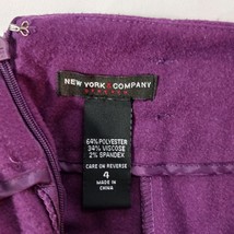 New York & Company Women's Purple Belt Stretch Skirt Size 4 image 3