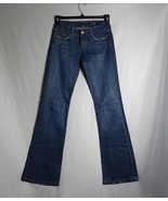 Seven7 Junior Low-Rise Flare Leg Medium Dark Wash Denim Jeans Size 25 - $28.71