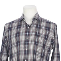 Peter Millar Blue Red Plaid Button Front Long Sleeve Casual Shirt Mens M... - £19.64 GBP