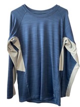 Hang Ten  Crew Neck Rash Shirt Mens Size M Navy Blue and Gray Long Sleeved - £7.94 GBP