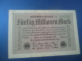 Allemagne Banknote Germany Reichsbanknote 50 Millionen Mark 1923 MM-41 # 029767 - £9.91 GBP