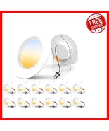 12 Pack 5/6 Inch Energy Efficient LED Recessed Lights - 3 Color Temperat... - $99.16 CAD