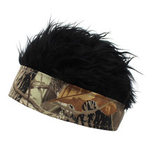 Saisifen Men Jungle Beanie Hat with Fake Hair Black Hair) - £12.02 GBP