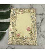 Vintage Kartos Made in Italy Stationery Set New Cream Floral 10 Sheets E... - $22.76