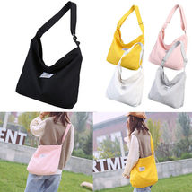 Women Canvas Shoulder Bag Shopper Tote Handbag Large Capacity Cross-body Bag - £14.38 GBP