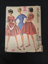McCalls 6673 Miss Dress Pattern Size 10 Bust 31 Vintage 1960s Cut - $12.95