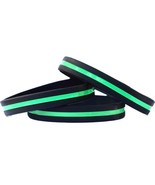 60 Adult and 40 Child Thin Green Line Wristbands - £45.01 GBP