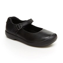 Stride Rite Girl&#39;s AInsley Mary Jane Black Leather Shoes Size 4 Slip Res... - $29.69