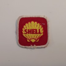 Vintage Shell Oil Company Yellow and Red Driver Uniform Patch 2&quot;x2&quot; - £10.02 GBP