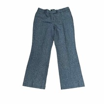 Talbots Petites Signature Flare Pants Size 10P Gray White Fleck Wool Ble... - $16.12