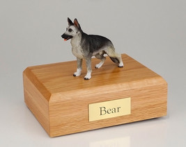 German Shepherd Black/Silver Pet Funeral Cremation Urn Avail in 3 Colors 4 Sizes - £135.85 GBP+
