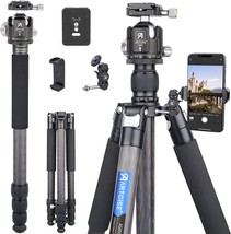 Carbon Fiber Tripod With Low Profile Ball Head 10 Layers Carbon Tube Heavy Duty - $336.99