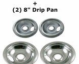 Chrome Drip Pan Set Stove Bowl reflector For Frigidaire Kenmore Tappan T... - $25.97