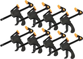 Black Duck Brand 4-Inch Ratchet Bar Clamp / 8-Inch Spreader For, 8 Pack - $37.58