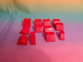 LEGO Lot 12 Bright Red Slopes Parts &amp; Pieces  - £1.51 GBP