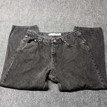 Baileys PT Jeans Men 34x28 Relaxed Fit Black Straight Leg Cotton Dark St... - £18.13 GBP