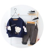 NWT Toddlers Boys Long Sleeve Pullover Bear Print Outfit Set, 2T-4T - £7.35 GBP