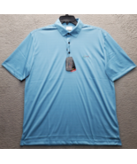 Greg Norman Polo Shirt Mens Large Multi Striped Golf Performance Short S... - $29.52