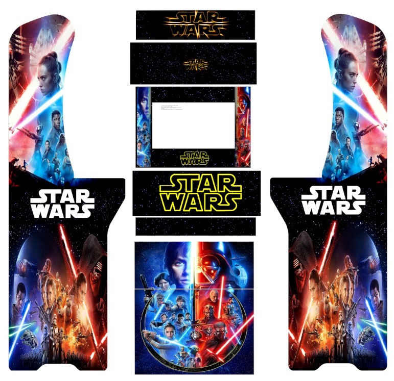 Atgames Legends Ultimate ALU Starwars design decal Arcade Cabinet graphics Art