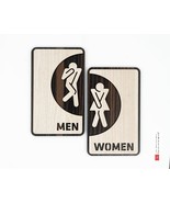 Men Toilet Door Sign, Women Toilet Door Sign, Unisex Bathroom Sign, Unis... - $835.39 MXN