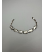 Vintage WWII Sterling Silver Forget Me Not Bracelet 6.75” - €90,29 EUR
