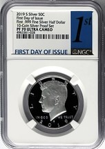 2019 S- Kennedy Half Dollar- .999 Silver- NGC- PF70 Ultra Cameo- FDOI - £71.44 GBP