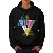 Wellcoda Lightning Pattern Mens Hoodie, Triangle Casual Hooded Sweatshirt - £25.79 GBP+