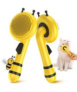 Bee Pattern Pet Hair Brush Dog Hair Remover Cat Massage Comb Easy Remove - £13.23 GBP