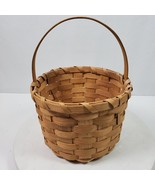 Woven Basket 8.5 Inch Round x 6.5 Inch Tall Plus Handle - $16.41 CAD