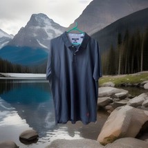 Cremieux Short Sleeved Polo Shirt Basic Mens XXL Navy Blue Preppy Soho Fit - $14.73