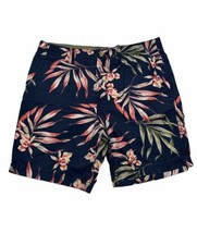 Old Navy Men Size 32 (Measure 34x8) Dark Blue Floral Chino Shorts - £7.04 GBP