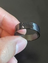 Hollow Branch Black Stainless Steel Men Woman Engagement Ring Size 12 - $8.42