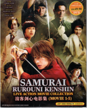 DVD Rurouni Kenshin Live Action Movie 1-5 Collection (English Dub) All Region - £21.28 GBP